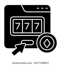 A flat design, icon of jackpot game