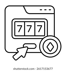 A flat design, icon of jackpot game