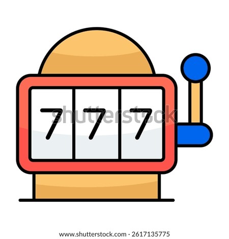 A flat design, icon of jackpot game