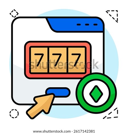 A flat design, icon of jackpot game