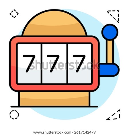 A flat design, icon of jackpot game