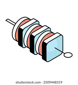Um ícone de design plano do kebab
