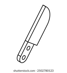 Un icono de diseño plano de cuchillo