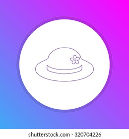 Flat Design Icon - Lady's Hat
