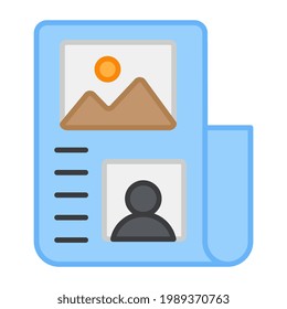 A flat design, icon of landscape