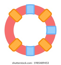 Ein flaches Design, eine Ikone des Lebens