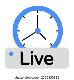 Un icono de diseño plano en tiempo de vida 