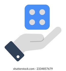 Un diseño plano, icono de ludo dice