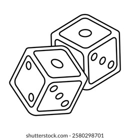 A flat design, icon of ludo dices