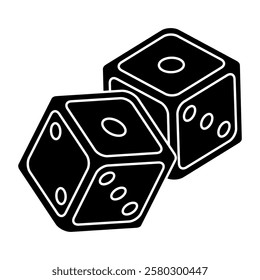 A flat design, icon of ludo dices