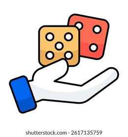 A flat design, icon of ludo dices