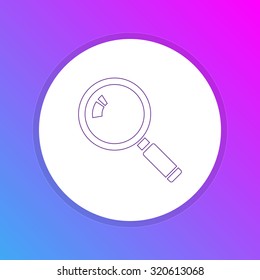 Flat Design Icon - Magnifier