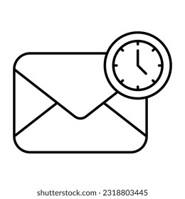 Ein flaches Design-Symbol für die Postzustellung 