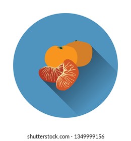 Flat design icon of Mandarin in ui colors. Vector illustration.