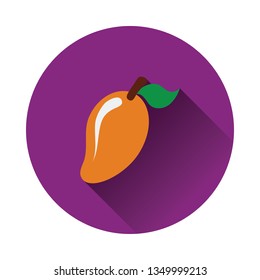 Flat design icon of Mango in ui colors. Vector illustration.