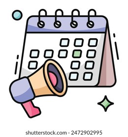 Ein flaches Design-Symbol des Marketingplans