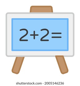 A flat design, icon of mathematics Lecture