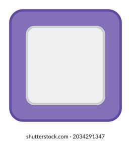 A flat design icon of media button