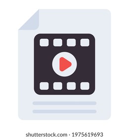 A flat design, icon of media file