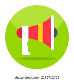 Flachdesign-Symbol für Megaphon