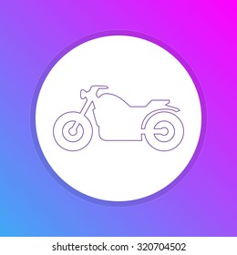 Flat Design Icon - Motorbike
