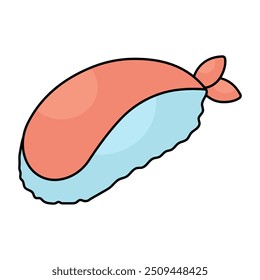 Um ícone de design plano de nigiri