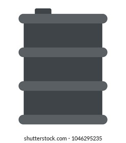 A Flat design icon of oil barrel
