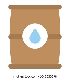 
A Flat design icon of oil barrel
