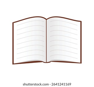 Flat design icon of an open book