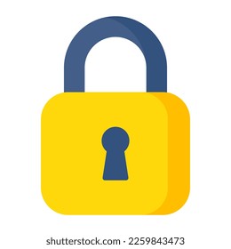 Icono de diseño plano del candado 