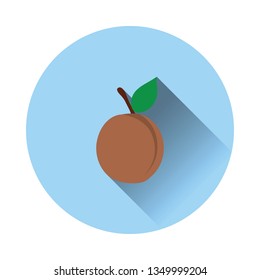 Flat design icon of Peach in ui colors. Vector illustration.