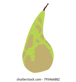 Flat design icon of Pear in ui colors. Vector illustration.