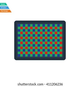 Flat design icon of photo  camera sensor in ui colors. Vector illustration.