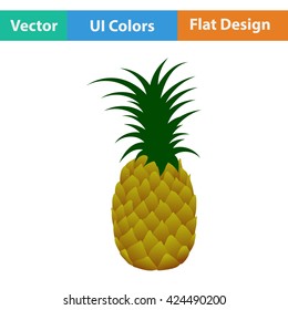 Flat design icon of Pineapple in ui colors. Vector illustration. 
