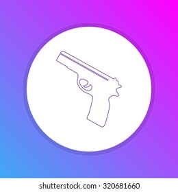 Flat Design Icon - Pistol