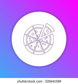 Flat Design Icon - Pizza
