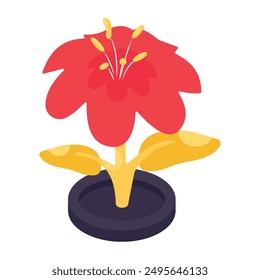 Icono de diseño plano de la planta 