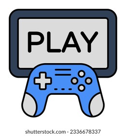 Un diseño plano, un icono de juego móvil