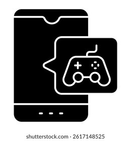 A flat design, icon of play mobile game