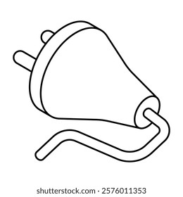 A flat design icon of plug