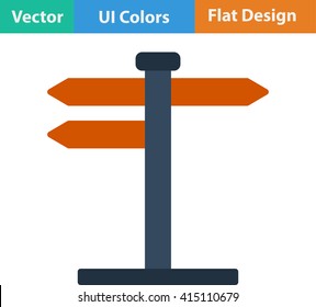 Flat design icon of pointer stand in ui colors. Vector illustration.
