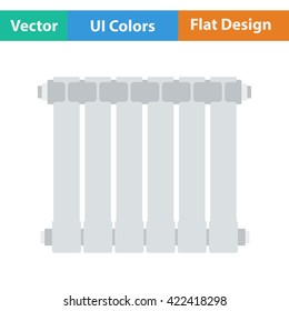 Flat design icon of Radiator in ui colors. Vector illustration. 