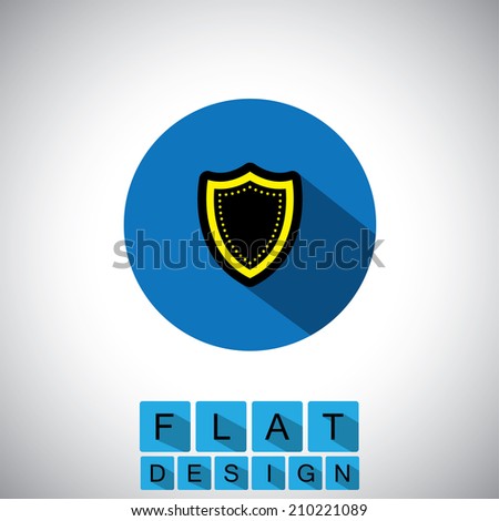 flat design icon of safety & security - vector graphic. This graphic can also represent security of money, investments, online fraud, safety against virus, malware, trojans, etc