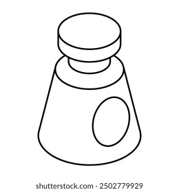 A flat design icon of salt