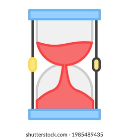A flat design, icon of sandglass