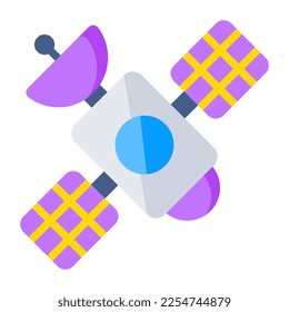 Flaches Design-Symbol für Satellitenschüssel