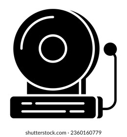 A flat design icon of school bell