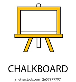 Ícone De Design Plano Do Quadro De Giz Da Escola