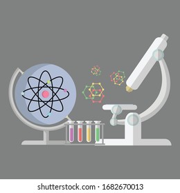 flat design icon science vector illustration