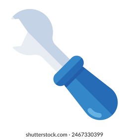 A flat design icon of seam ripper